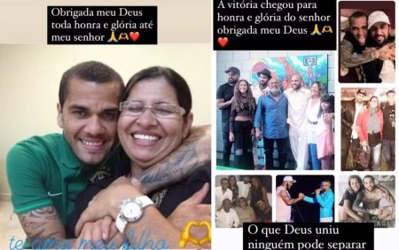 ‘A vitória chegou’, diz mãe de Daniel Alves após Justiça da Espanha determinar liberdade provisória ‘A vitória chegou’, diz mãe de Daniel Alves após Justiça da Espanha determinar liberdade provisória