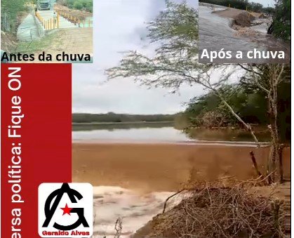 Santa Brígida: Passagem molhada de R$ 250 mil realizada sem o devido estudo é destruída pela chuva Santa Brígida: Passagem molhada de R$ 250 mil realizada sem o devido estudo é destruída pela chuva