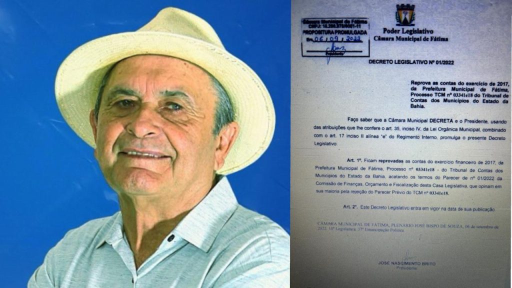 CONTAS REJEITADAS: EX-PREFEITO DE FÁTIMA, BAHIA, PODE ENFRENTAR INELEGIBILIDADE POR 8 ANOS. CONTAS REJEITADAS: EX-PREFEITO DE FÁTIMA, BAHIA, PODE ENFRENTAR INELEGIBILIDADE POR 8 ANOS.