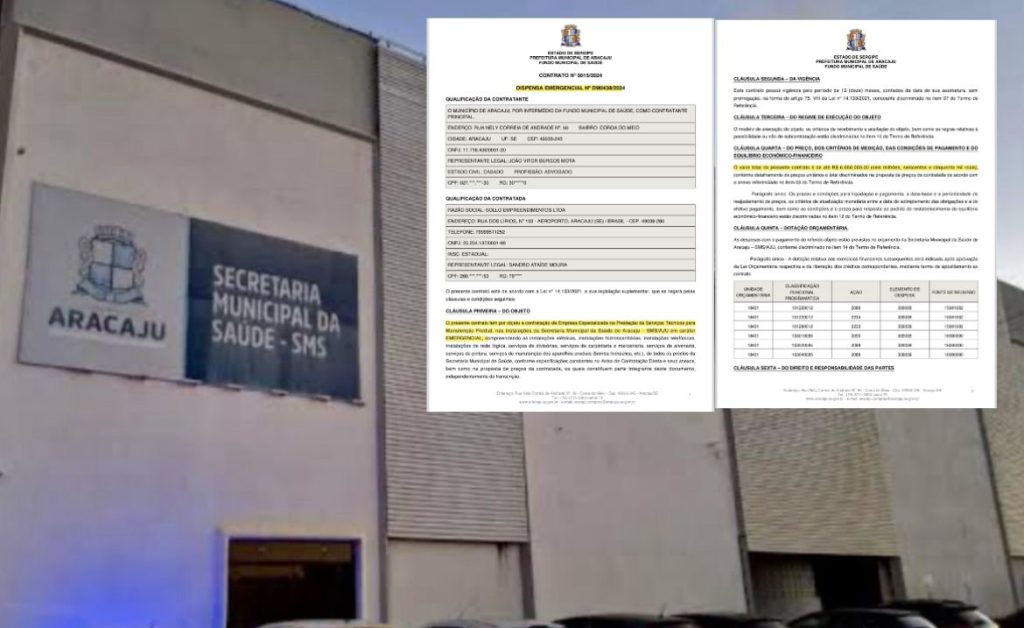Ao Apagar das Luzes, Prefeito de Aracaju Contrata Empresa Emergencialmente para Serviços de Engenharia na Secretaria Municipal da Saúde e Gera Polêmica.