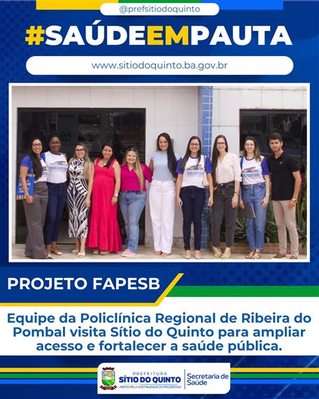 Equipe da Policlínica Regional de Ribeira do Pombal visita Sítio do Quinto para ampliar acesso e fortalecer a saúde pública Equipe da Policlínica Regional de Ribeira do Pombal visita Sítio do Quinto para ampliar acesso e fortalecer a saúde pública
