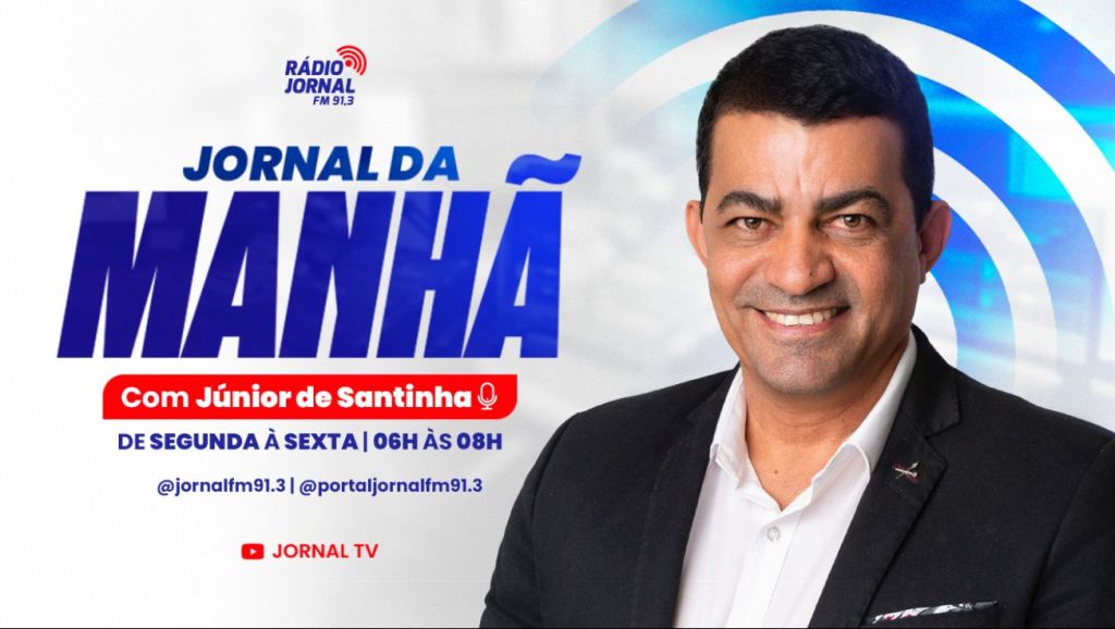 Jornalista Júnior de Santinha completa um ano à frente do programa “Jornal da Manhã” na Rádio Jornal FM, 91,3. Jornalista Júnior de Santinha completa um ano à frente do programa “Jornal da Manhã” na Rádio Jornal FM, 91,3.
