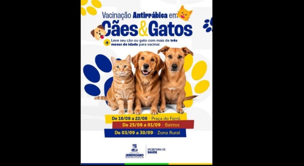 Campanha de Vacinação Antirrábica 2025 tem início em Jeremoabo: meta é vacinar mais de 13 mil animais Campanha de Vacinação Antirrábica 2025 tem início em Jeremoabo: meta é vacinar mais de 13 mil animais
