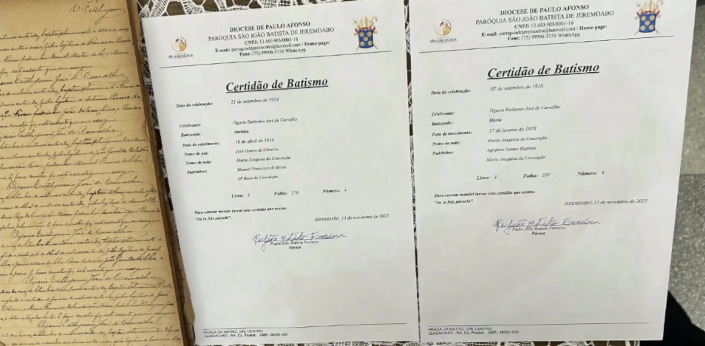 Cangaço em foco: Jeremoabo revela documento que comprova batismo de Maria Bonita Cangaço em foco: Jeremoabo revela documento que comprova batismo de Maria Bonita
