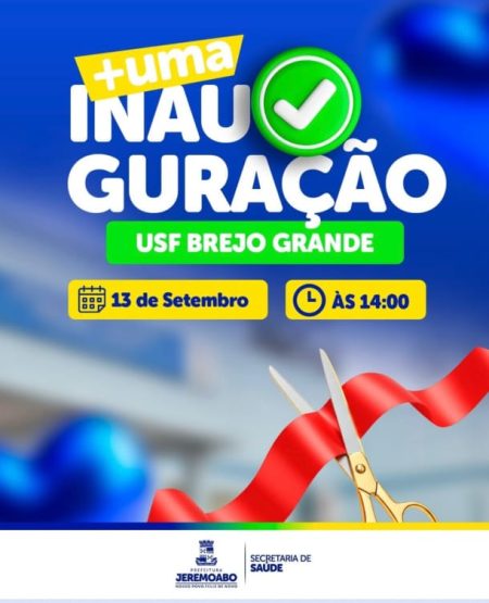 UBS do Brejo Grande será inaugurada com estrutura voltada à atenção básica na zona rural de Jeremoabo UBS do Brejo Grande será inaugurada com estrutura voltada à atenção básica na zona rural de Jeremoabo