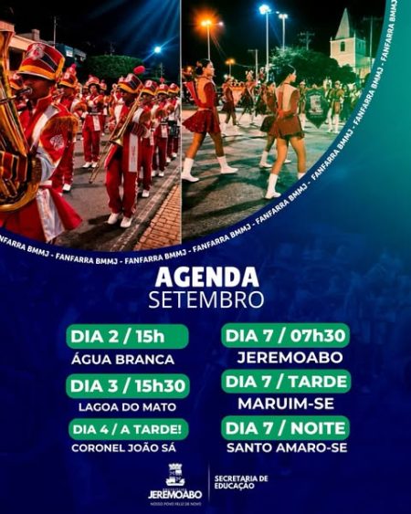 Fanfarra BMMJ divulga agenda de apresentações para setembro Fanfarra BMMJ divulga agenda de apresentações para setembro