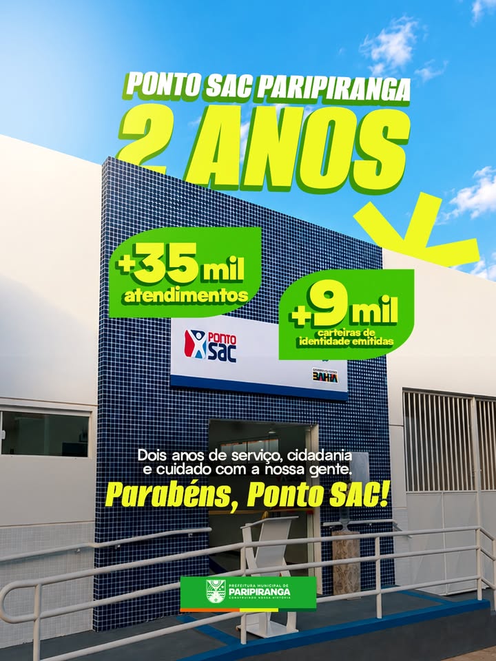 Ponto SAC de Paripiranga completa dois anos com mais de 35 mil atendimentos Ponto SAC de Paripiranga completa dois anos com mais de 35 mil atendimentos